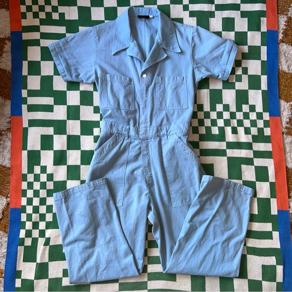 Big Bud Press - SHORT SLEEVE JUMPSUIT - PERIWINKLE - Size L - Picture 3 of 7